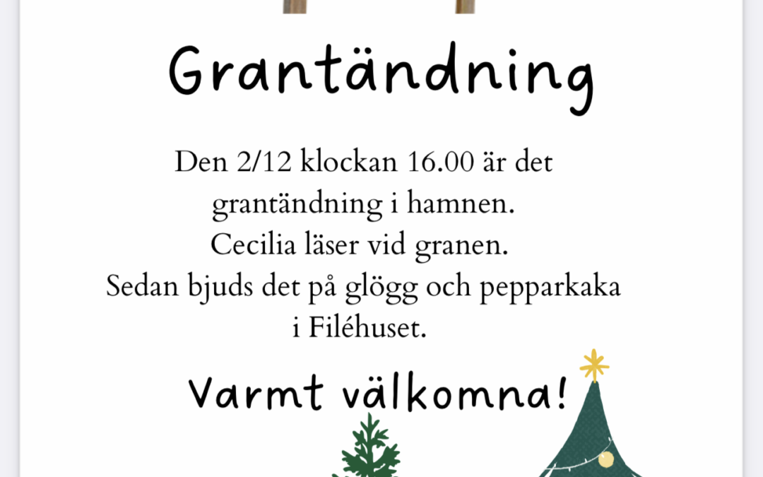 Grantändning 2/12, 16.00 Västra Näs Hamn