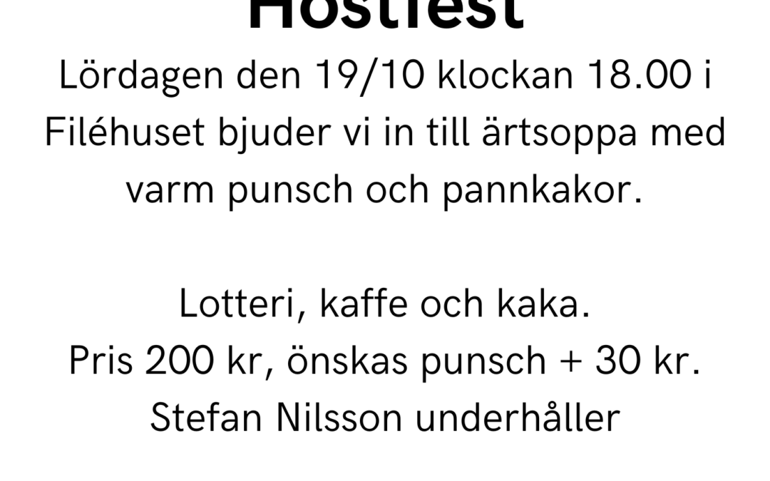 Höstfest 19/10