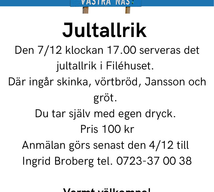 Jultallrik 7/12